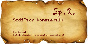 Szútor Konstantin névjegykártya